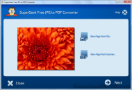 SuperGeek Free JPG to PDF Converter screenshot